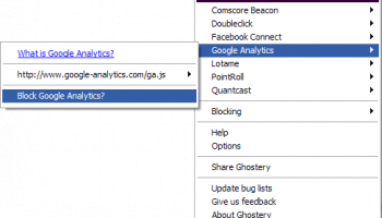 Ghostery for Firefox screenshot