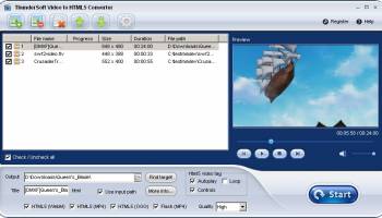 ThunderSoft Video to HTML5 Converter screenshot