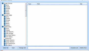 Delete History screenshot