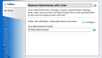 Replace Attachments with Links screenshot