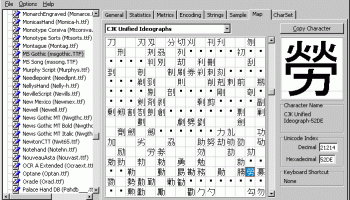 Arjan Mels' Font Viewer screenshot