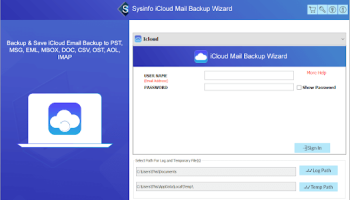 Sysinfo iCloud Email Backup Software screenshot