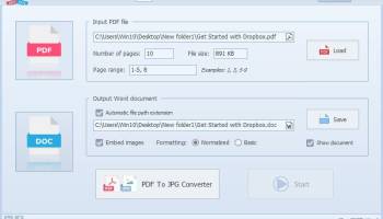 Free PDF To Word Converter screenshot