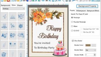 Birthday Cards Maker Program screenshot