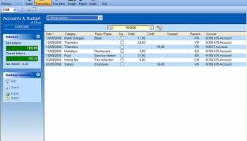 AlauxSoft Accounts and Budget Freeware screenshot