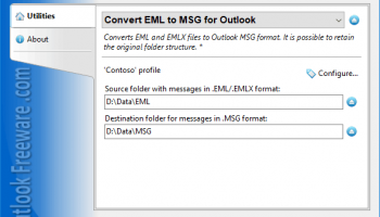 Convert EML Files to Outlook MSG screenshot