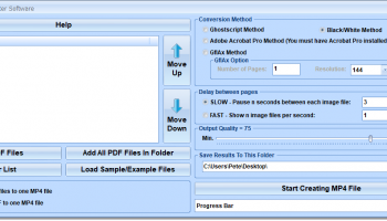 PDF To MP4 Converter Software screenshot