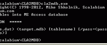 Clarion to MS Access converter screenshot