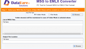 Datavare MSG to EMLX Converter screenshot