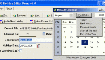 ESBPCS-Dates for VCL screenshot
