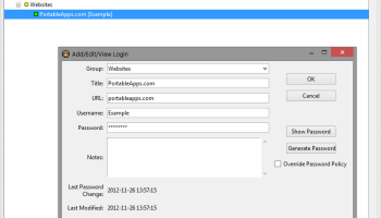 Password Gorilla Portable screenshot