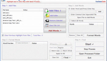 Batch Word Highlighter screenshot