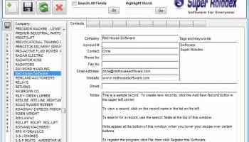 Super Rolodex screenshot