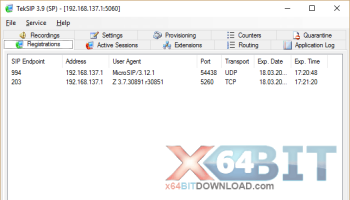 TekSIP screenshot