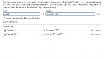SharePoint Search and Replace screenshot