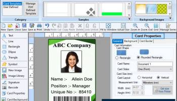 Printable ID Cards Maker Software screenshot