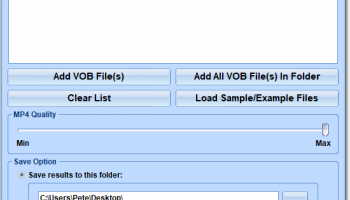 VOB To MP4 Converter Software screenshot