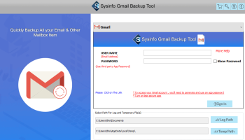 Sysinfo Gmail Backup Tool screenshot