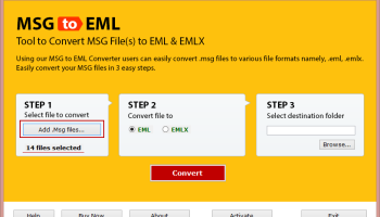 SoftTweak MSG to EML screenshot
