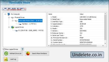 Files Undelete Software screenshot