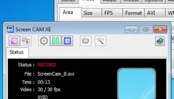 Screen CAM XE screenshot