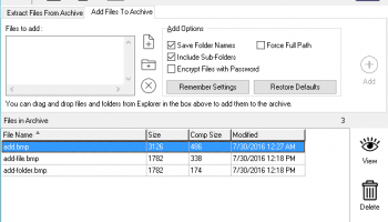 CAM UnZip screenshot