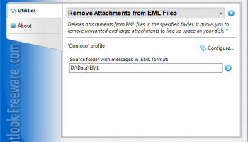 Remove Attachments from EML Files screenshot