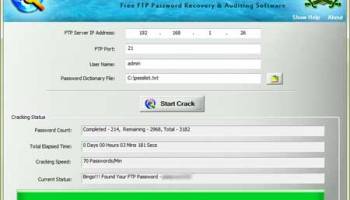 FTP Password Kracker screenshot