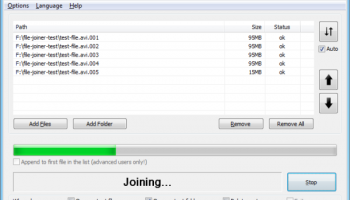 File Joiner - 64bit Portable screenshot