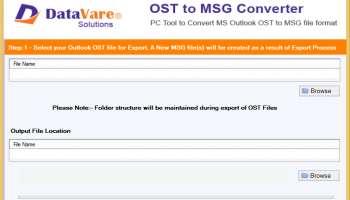 DataVare OST to MSG Converter Expert screenshot
