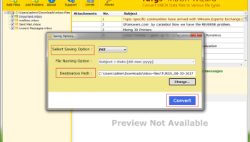 MBOX to Outlook Converter screenshot