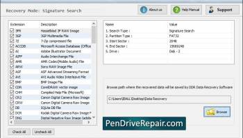 Pen Drive Restore Software screenshot