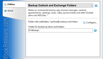 Backup Outlook and Exchange Folders screenshot
