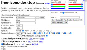 icons-font-desktop for Windows screenshot