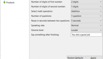 Mental Calculation Training Software screenshot