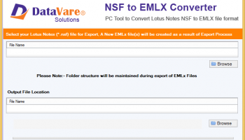 Datavare NSF to EMLX Converter screenshot