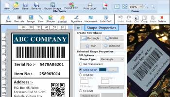 Barcode Label Generator screenshot