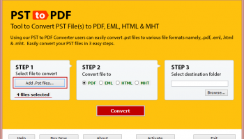 PST to PDF Converter screenshot