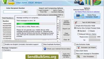 Send Bulk SMS Android Mobile screenshot