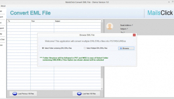 MailsClick Convert EML File screenshot