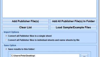 MS Publisher To Excel Converter Software screenshot