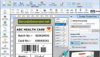 Healthcare Barcode Creator screenshot