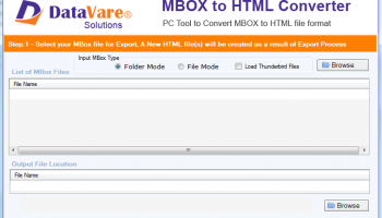 Datavare MBOX to HTML Converter Expert screenshot