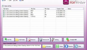 All in One PDF Writer screenshot