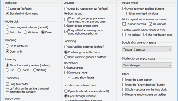 7+ Taskbar Tweaker screenshot