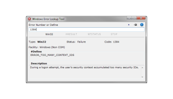 Windows Error Lookup Tool Portable screenshot