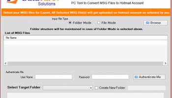 Datavare MSG to Hotmail Converter screenshot