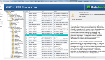 GainTools OST to PST Converter screenshot