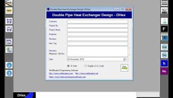 Double Pipe Heat Exchanger Design screenshot