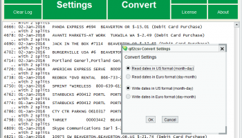 QIF2CSV Convert screenshot